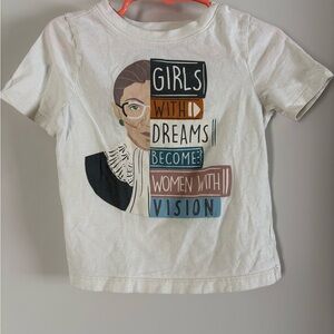 Inspiring White RBG Graphic Tee for Kids